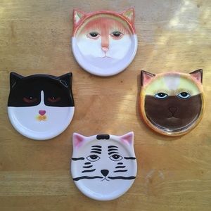 Bandwagon Hand Painted Cat Coasters
